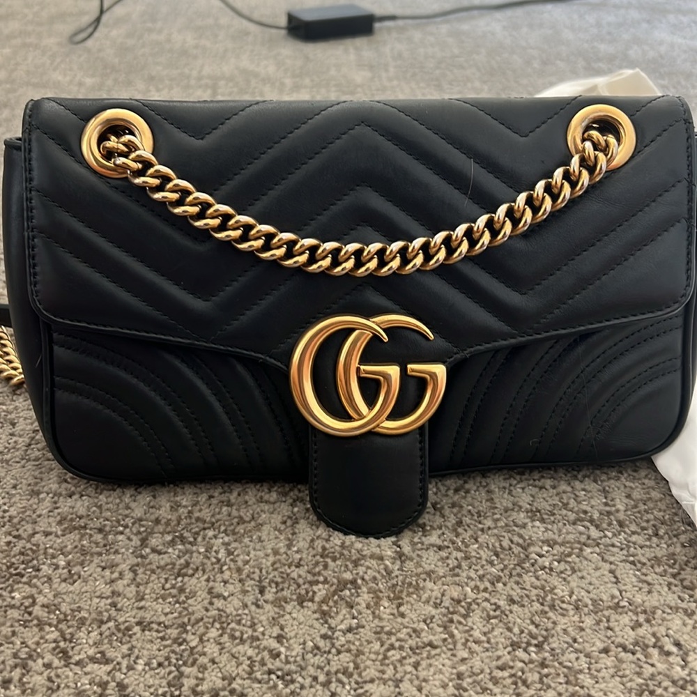 Gucci Marmont Small Black w Gold